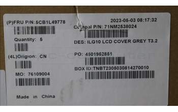 Lenovo 5CB1L49778 LCD Cover C 82XV T3.2