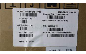 Lenovo 5CB1L49780 COVER Hinge Cap R+L C 82XV