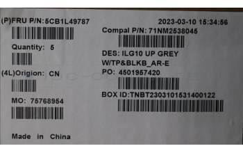 Lenovo 5CB1L49787 COVER Upper Case ASM_ARA C 82XV BL