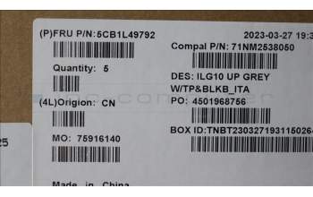 Lenovo 5CB1L49792 COVER Upper Case ASM_ITA C 82XV BL