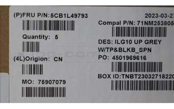 Lenovo 5CB1L49793 COVER Upper Case ASM_SPA C 82XV BL