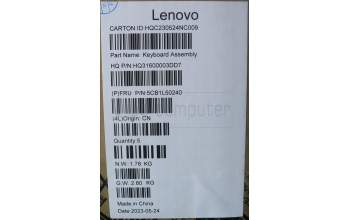 Lenovo 5CB1L50240 C-Abdeckung mit Tastatur, Belgisch, sturmgrau, GB