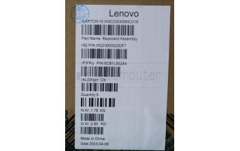 Lenovo 5CB1L50244 C-Abdeckung mit Tastatur, Bulgarisch, sturmgrau, GB