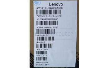 Lenovo 5CB1L50267 C-Abdeckung mit Tastatur, Ungarisch, sturmgrau, Puresight-Logo