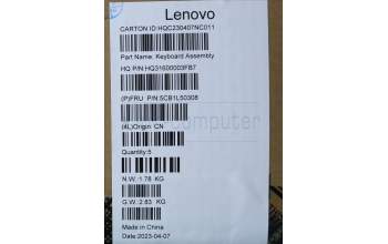 Lenovo 5CB1L50308 C-Abdeckung mit Tastatur, Bulgarisch, aquamarinblau, Ohne Puresight-Logo, GB