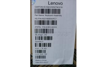 Lenovo 5CB1L50310 COVER Upper Case ASM_CZE/SLK H83AUTTNPS