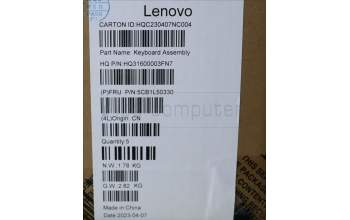Lenovo 5CB1L50330 C-Abdeckung mit Tastatur, Ungarisch, Aquamarinblau, Ohne Puresight-Logo