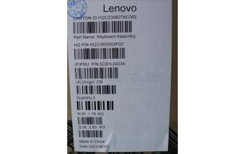 Lenovo 5CB1L50334 C-Cover with keyboard,Italian,Tidal Teal,Non_Puresight Logo