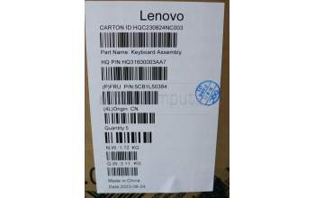 Lenovo 5CB1L50384 C-Abdeckung mit Tastatur, Portugiesisch, arktisgrau, Fingerabdruckleser