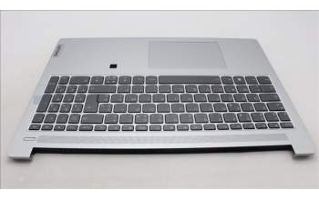 Lenovo 5CB1L50459 C-Cover with keyboard, French, Cloud Grey, Backlight, FingerPrint, US