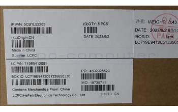 Lenovo 5CB1L52285 C-Abdeckung mit Tastatur, Englisch (GB), arktisgrau, Ohne_Hintergrundbeleuchtung, Fingerabdruckleser