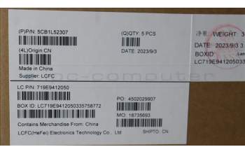 Lenovo 5CB1L52307 C-Abdeckung mit Tastatur, Französisch, arktisgrau, Ohne_Hintergrundbeleuchtung, Fingerabdruckleser