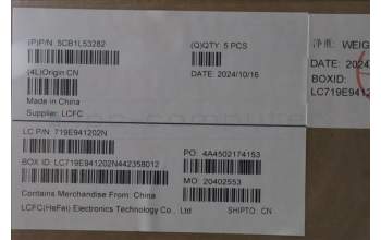 Lenovo 5CB1L53282 C-Abdeckung mit Tastatur, Belgisch, arktisgrau, Hintergrundbeleuchtung, Ohne Fingerabdruck, GB