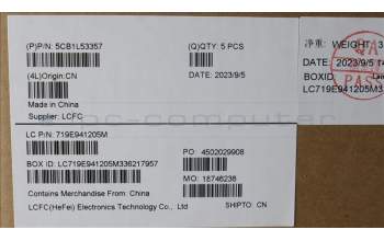 Lenovo 5CB1L53357 C-Abdeckung mit Tastatur, Deutsch, arktisgrau, Ohne_Hintergrundbeleuchtung, Ohne_Fingerabdruckscanner