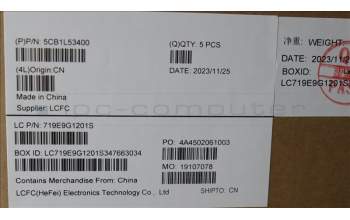 Lenovo 5CB1L53400 C-Abdeckung mit Tastatur, Russisch, RGB-Hintergrundbel.