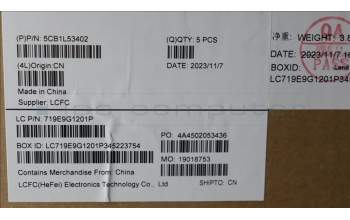 Lenovo 5CB1L53402 C-Abdeckung mit Tastatur, Spanisch, RGB-Hintergrundbel.