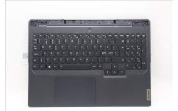 Lenovo 5CB1L54669 C-Abdeckung mit Tastatur, Skandinavien, Onyxgrau, Weiße Hintergrundbel.