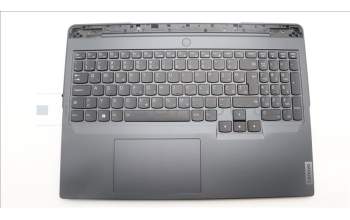 Lenovo 5CB1L54672 C-Abdeckung mit Tastatur, Slowenisch, Onyxgrau, Weiße Hintergrundbel.
