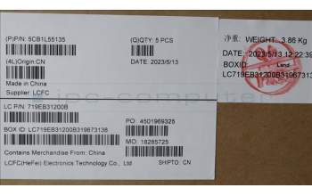 Lenovo 5CB1L55135 C-Abdeckung mit Tastatur, Schweiz, sturmgrau