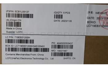 Lenovo 5CB1L55137 COVER Upper Case ASM_THAI_STGY L83BY