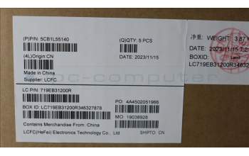 Lenovo 5CB1L55140 C-Abdeckung mit Tastatur, Ukraine, sturmgrau