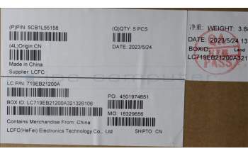 Lenovo 5CB1L55158 C-Cover with keyboard, Italian, Tidal Teal, UK