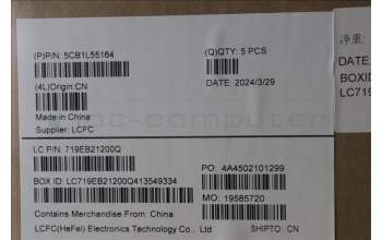 Lenovo 5CB1L55164 C-Abdeckung mit Tastatur, Russisch, Aquamarinblau