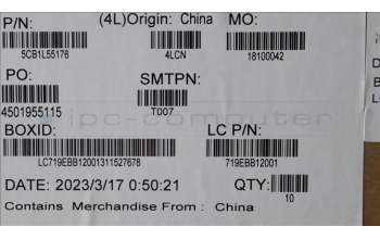 Lenovo 5CB1L55176 Hinge Cover L83BY SG