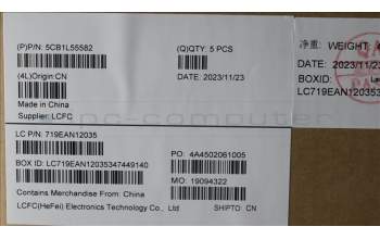 Lenovo 5CB1L55582 C-Abdeckung mit Tastatur, Hebräisch, arktisgrau, Fingerabdruck