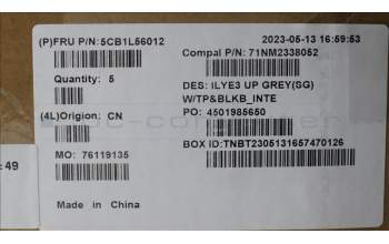 Lenovo 5CB1L56012 COVER Upper Case ASM_EURO ENG C82YA SGBL