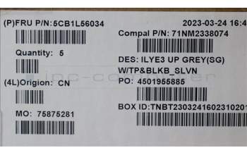 Lenovo 5CB1L56034 COVER Upper Case ASM_SLV C 82YA SGBL