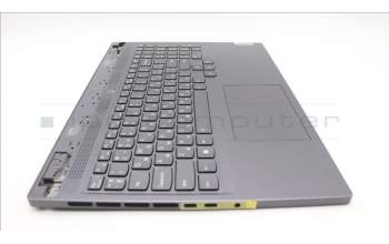 Lenovo 5CB1L56040 C-Abdeckung mit Tastatur, Ukraine, sturmgrau, Hintergrundbeleuchtung