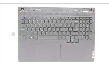 Lenovo 5CB1L56043 C-Abdeckung mit Tastatur, Griechisch, Sturmgrau, RGB-Hintergrundbeleuchtung