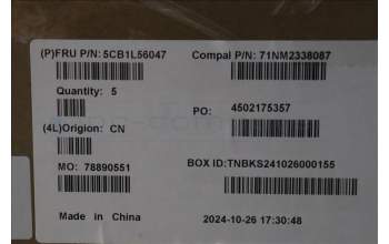 Lenovo 5CB1L56047 C-Abdeckung mit Tastatur, Russisch, sturmgrau, RGB-Hintergrundbel.