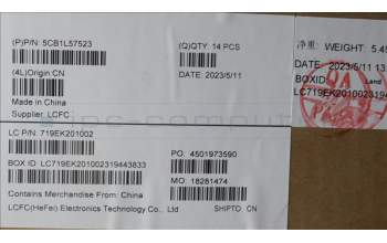 Lenovo 5CB1L57523 FRU ROCT_D_COVER_UMA_SUB_ASSY_BK