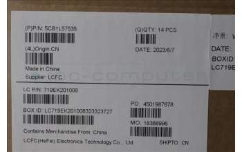 Lenovo 5CB1L57535 FRU ROCP_D_COVER_UMA_SUB_ASSY_BK