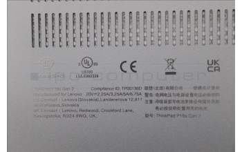 Lenovo 5CB1L57535 FRU ROCP_D_COVER_UMA_SUB_ASSY_BK