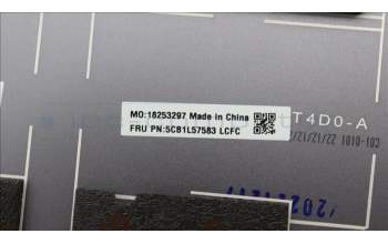 Lenovo 5CB1L57583 FRU KT4D0_A_COVER_AL_ASSY_FHD