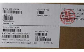 Lenovo 5CB1L57624 FRU KT4D1_D_COVER_AL_WLAN_SLV_ASSY