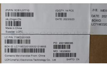 Lenovo 5CB1L57710 FRUKX3D1_A_COVER_MG_ASSY_FHD_GR