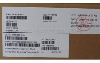 Lenovo 5CB1L57803 KX3B0_A_COVER_CFRP_FHD_ASSY
