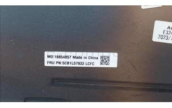 Lenovo 5CB1L57933 FRU KT6D2_D_COVER_UMA_WL_ASSY_GY