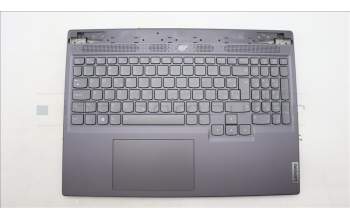 Lenovo 5CB1L60066 C-Cover with keyboard, Slovenian, Storm Grey, RGB Backlight, UK