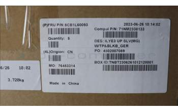 Lenovo 5CB1L60093 C-Abdeckung mit Tastatur, Deutsch, Hintergrundbeleuchtung