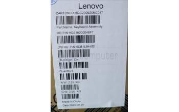 Lenovo 5CB1L64482 C-Abdeckung mit Tastatur, Skandinavien, Mineralgrau, Ohne_Fingerabdruckscanner