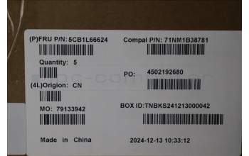 Lenovo 5CB1L66624 COVER UpCase_FRA C82XF NFP AB NBL PLDF