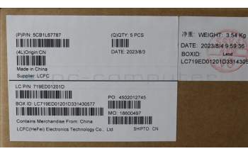 Lenovo 5CB1L67787 COVER Upper Case ASM_NORDIC L83A1 TEX