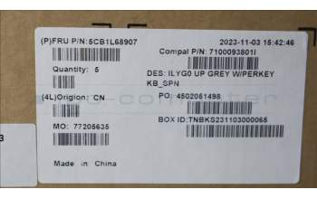 Lenovo 5CB1L68907 C-Abdeckung mit Tastatur, Spanisch, RGB-Hintergrundbeleuchtung