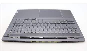 Lenovo 5CB1L68933 C-Abdeckung mit Tastatur, Belgisch, sturmgrau, Hintergrundbeleuchtung, Fingerabdruck, GB