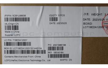 Lenovo 5CB1L68938 COVER Upper Case ASM_EURO ENGL21J8FPSGBL